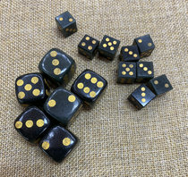 Hetian jade sapphire dice rounded yellow dot sieve dice dice hand-thrown mahjong machine dice game sieve