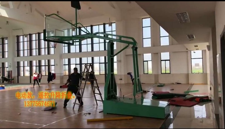 Electric hydraulic basket ball frame electric manual elastic balance basket ball frame basketball gymnasium