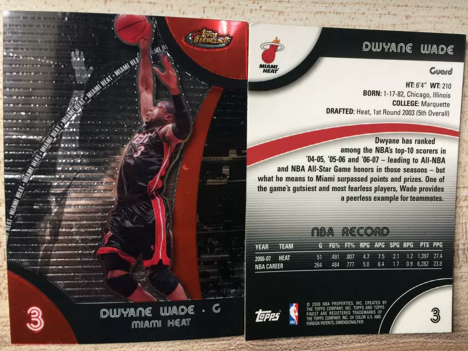 Карточка NBA Звезда, TOPPS Company, самая лучшая серия, Яо Мин, Двейн Уэйд, Майкъл Джордан, Данкэн, Джеймс O'Нил