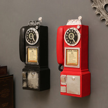 Retro resin telephone ornaments creative wall decorations desktop crafts decorations cafe wall decorations pendants
