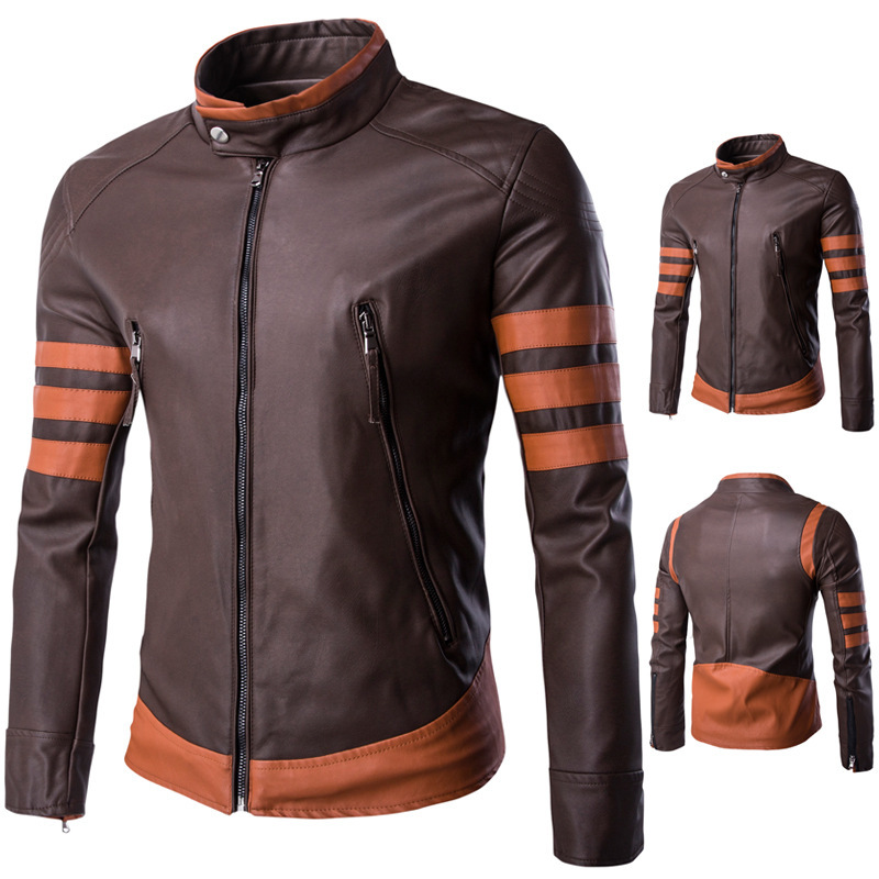 Spring Fashion Men's Wolverine Leather Jacket Logans Motorcycle Leather Jacket European Version Large Size Xy999 Spring Fashion Men's Wolverine Leather Jacket Logans Motorcycle Leather Jacket European Version Large Size Xy999