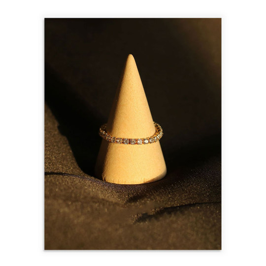 Gypsophila ring female niche design ins trend cool style high-end chain index finger ring light luxury fashion personality