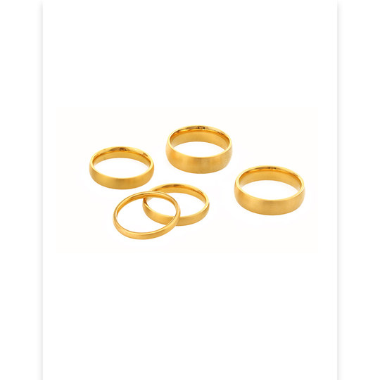 Niche design cool style ring for women high-end light luxury plain ring ancient method index finger ring fashion simple ins trend decoration