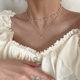 2023 New Pearl Necklace for Women Summer Light Luxury Niche Design Fairy-like Advanced Double Layer Stacked Clavicle Chain Trend