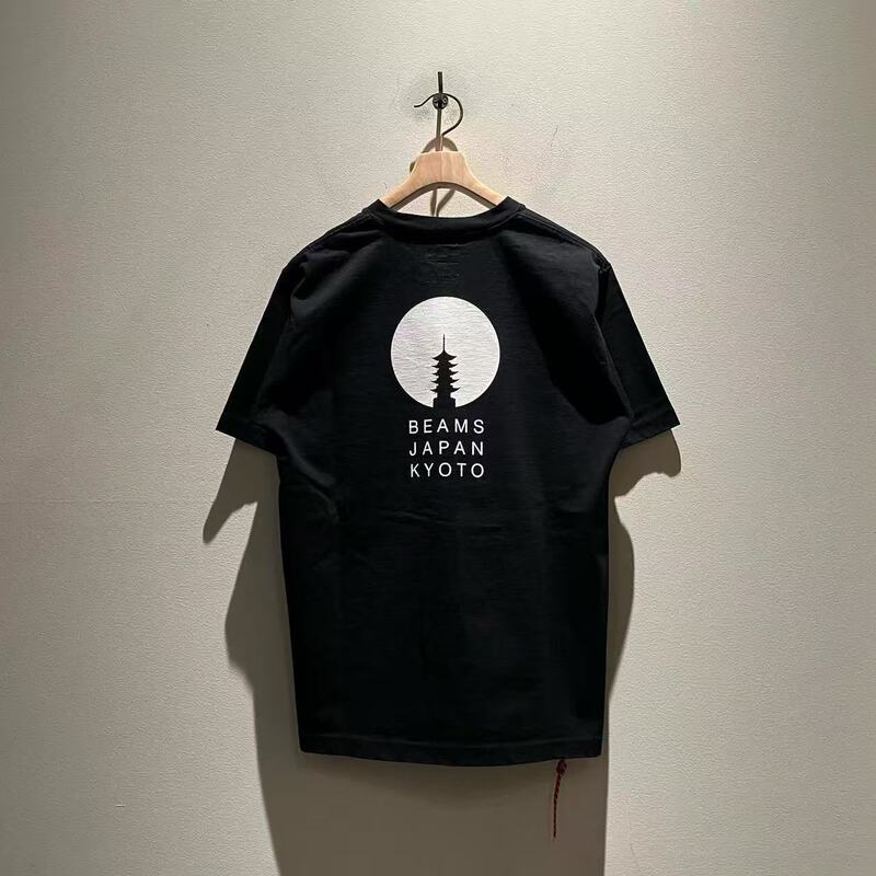 [Official Website Discount] Beams Japa Kyoto Kyoto Limited Edition Japanese-Made Loose Red String Unisex Short-Sleeve T-Shirt