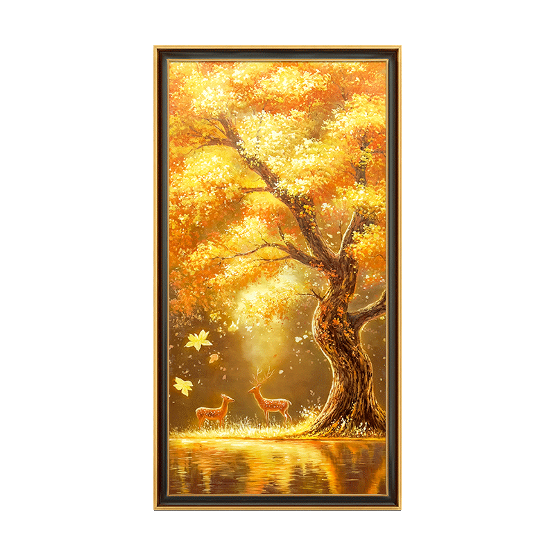 羊　油彩画 羊と羊 (キャンバスに油彩)