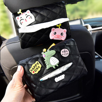 Creative cute car drawing box cartoon car supplies armrest box car car decoration car tissue box hanging female