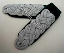 Original style Deutsche Mountain Division School Officer Indian Silk Preparation Epaulettes Metal Wire Preparation Epaulettes Embedded