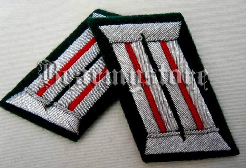 Original pint Wind Van der German Assault Artillery Officer Indian Silk Embroidery Collar Cord Woven Officer Collar