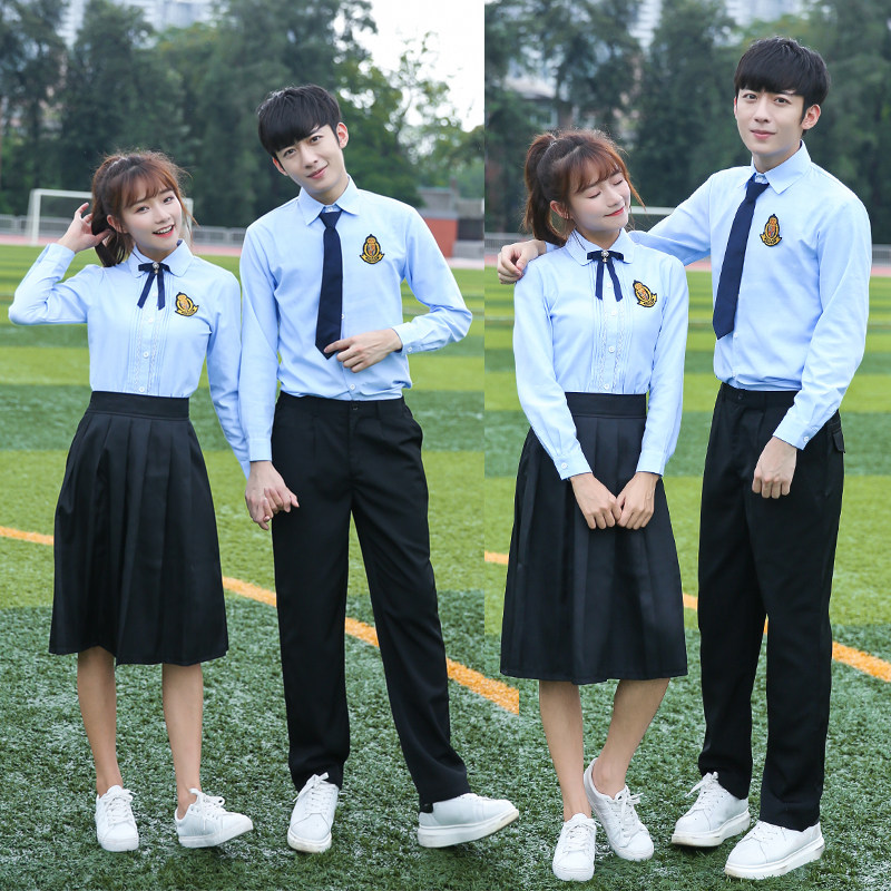 Banfu Academy Wind Suit Junior High School Student Games Show High School Students Recite Grand Chorus School Uniforms Graduation Season