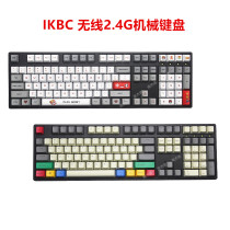 IKBC Wireless 2 4G Mechanical Keyboard 108 Key Cherry Shaft Color PBT Keyhat Mario Red White Machine Office