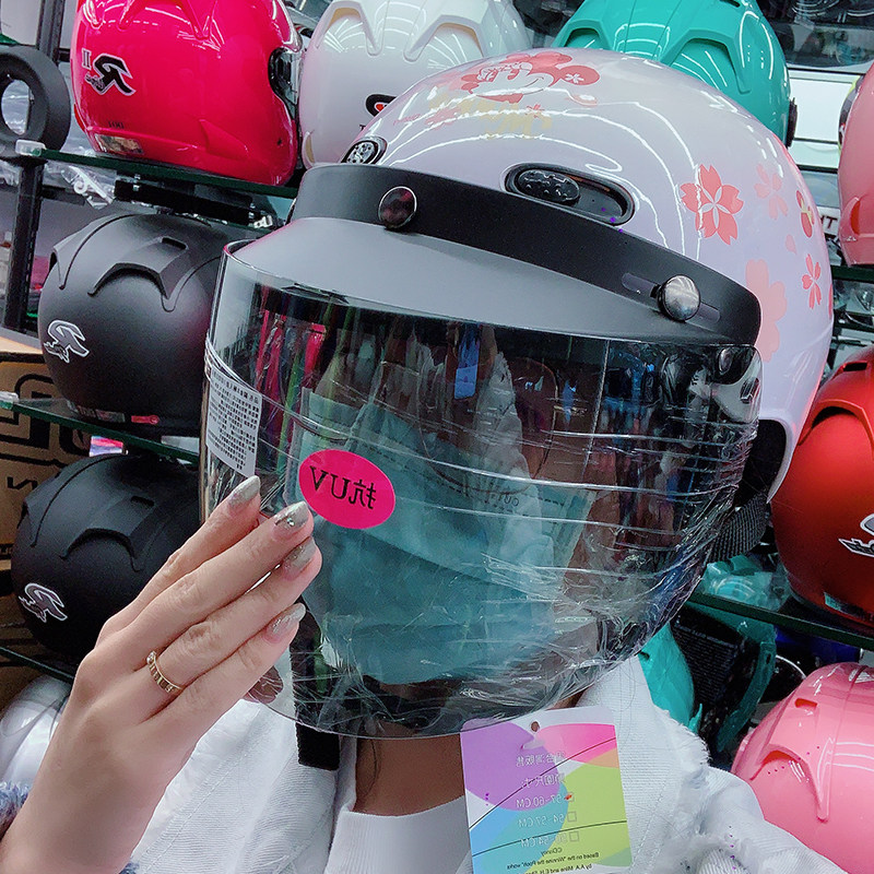 Taiwan Provincial Electric Motor Vehicle Safety helmet Male Electric Vehicle Ladies Seasons Half Helmets Summer Sunscreen Cute Safety Helmet