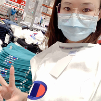 Japanese version champion champion short sleeve embroidery T-shirt casual Japanese men and women couples tide card C3F262