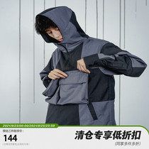 POH 19AW multi-cut piece color splicing multi-pocket loose gray clothes male Spring and Autumn national tide Street suit