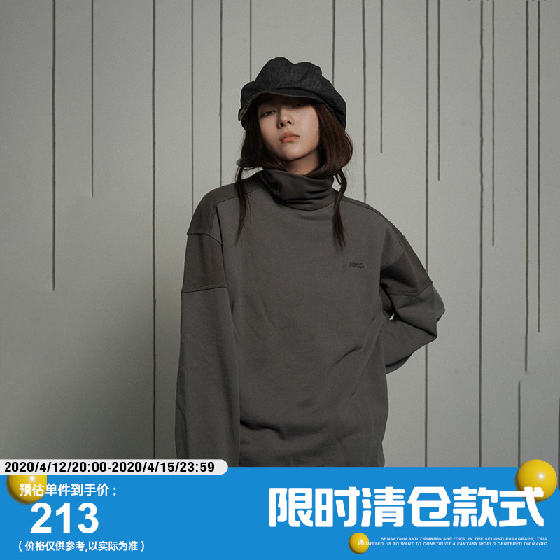 POH 19AW heavy washout with easy manual destruction of inner lap casual blouses male spring long sleeve tide card bicolor blouses