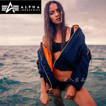 Alpha Industrial Bomber Jacket Celebrity Trendy Slim Fit Waterproof Spring Autumn Women's Coat