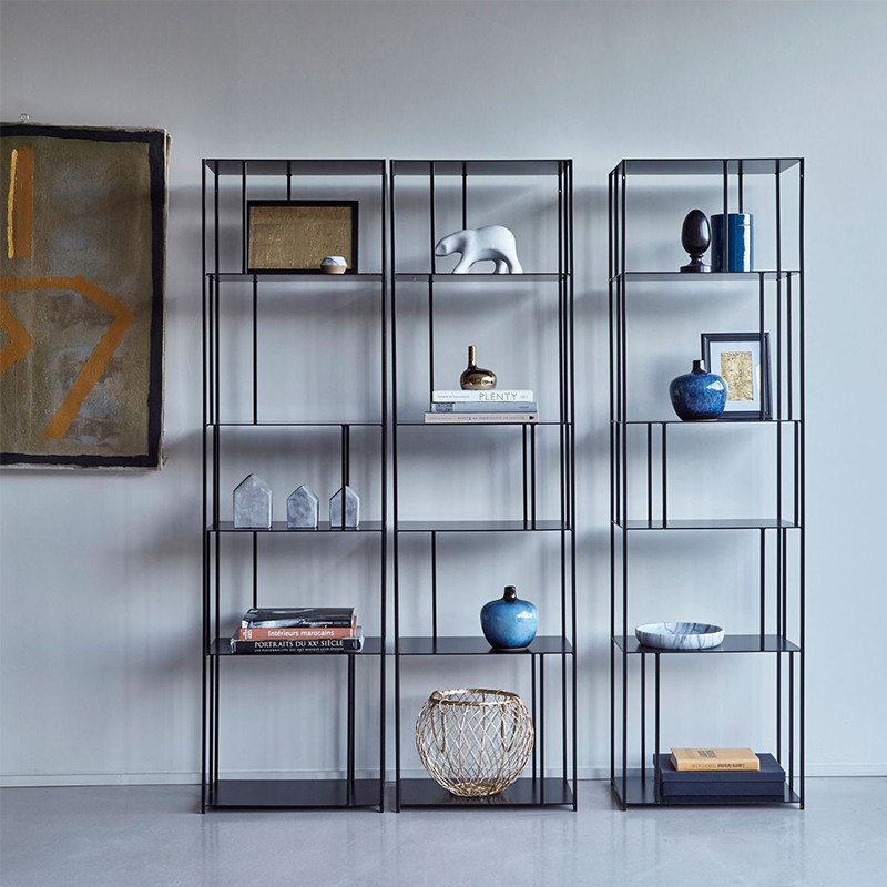 Nordic Iron Bookshelves Simply landed on wall shelves Creative living room with shelves on display shelves