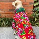 ПЭТ -Рука -Сделанная собачья одежда Новая годовальная хлопчатобумажная пиджак с утолщенным зимним платьем.