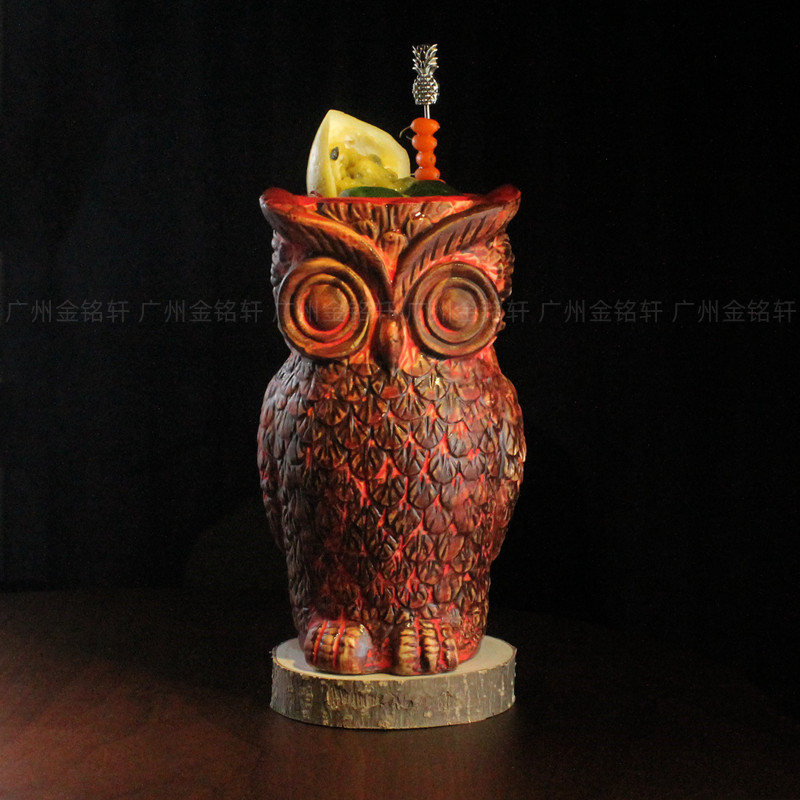 Creative Cocktail Cup, Cute Owl-Shaped Tiki Cup, Hawaiian Mixing Cup, Retro Personalized Ceramic Wine Cup Creative Cocktail Cup, Cute Owl-Shaped Tiki Cup, Hawaiian Mixing Cup, Retro Personalized Ceramic Wine Cup
