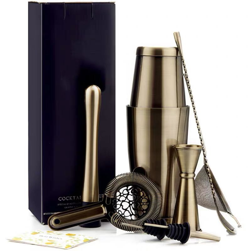 Winemaker suit Japanese Stainless Steel Intonator Three-section Suit Tuning Wine Maker Boston Rocking Pot Gift Box Set