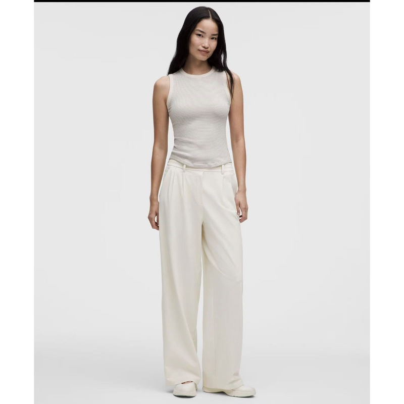 Canadian Direct Mail Lu Brand Women's Daydrift Elastic Waist High-Waisted High-Stretch 69% Nylon Wide-Leg Casual Pants