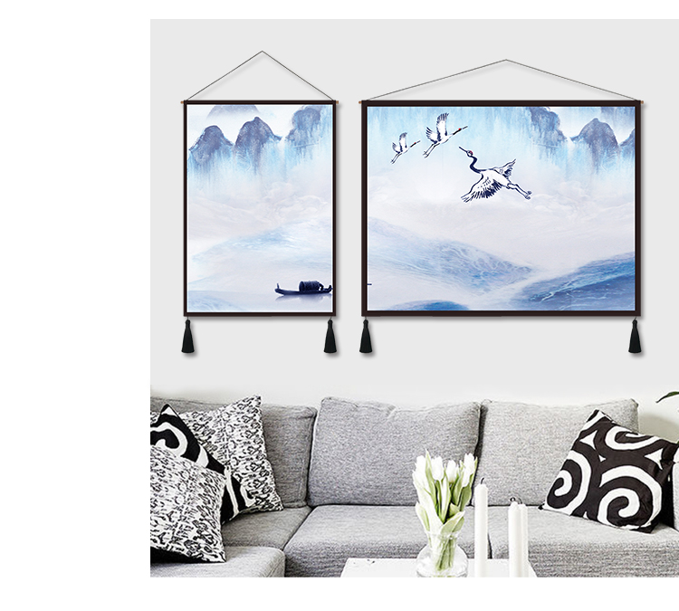 Trung Quốc phong cách trang trí phòng khách tấm thảm hiện đại tối giản cảnh quan sofa nền tấm thảm phòng ngủ đầu giường hiên treo tường chăn thảm treo tường mandala