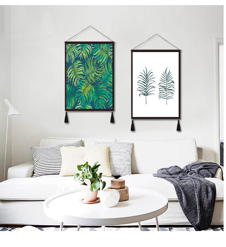 trang trí Scandinavian ins tấm thảm hộp mét vải bông cây vải vải nền bối cảnh treo che chắn bức tranh vải - Tapestry thảm treo tường khổ lớn