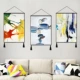 Bắc Âu hiện đại phòng khách nhỏ gọn sofa nền trừu tượng nghệ thuật hình học của tấm thảm bọc tấm thảm vẽ Nhà hàng ba - Tapestry thảm decor treo tường
