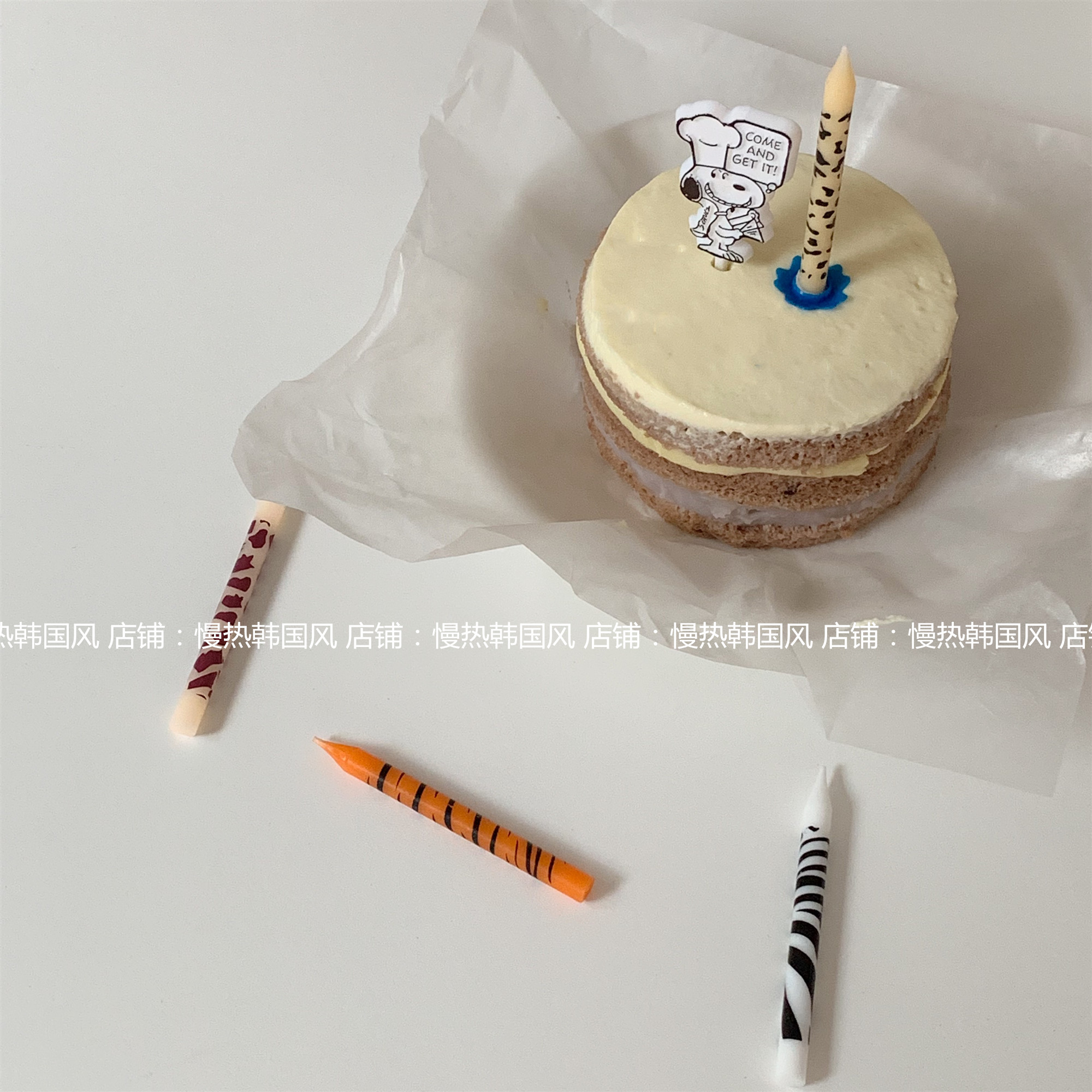 Mh4U3M Korea ins Cute dot letter printing mini candle Birthday candle posing props cake