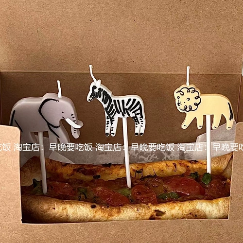 Мультяшная зебра для еды, детская свеча, Южная Корея, лев, слон