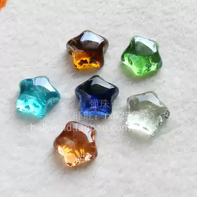 Six color stars glass beads star beads shape cartoon beads festival decoration beads fish tank vase dress