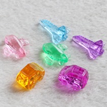 Colorful acrylic airplane car cute cartoon decorative shape decorative beads plastic toy model props