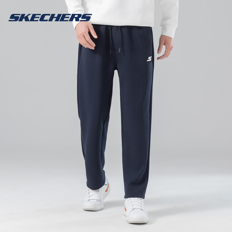 Skechers Casual Pants Men's Sports Pants Knitted Long Pants Loose Jogger Straight-Leg Outdoor Sports Unisex Casual Sweatpants