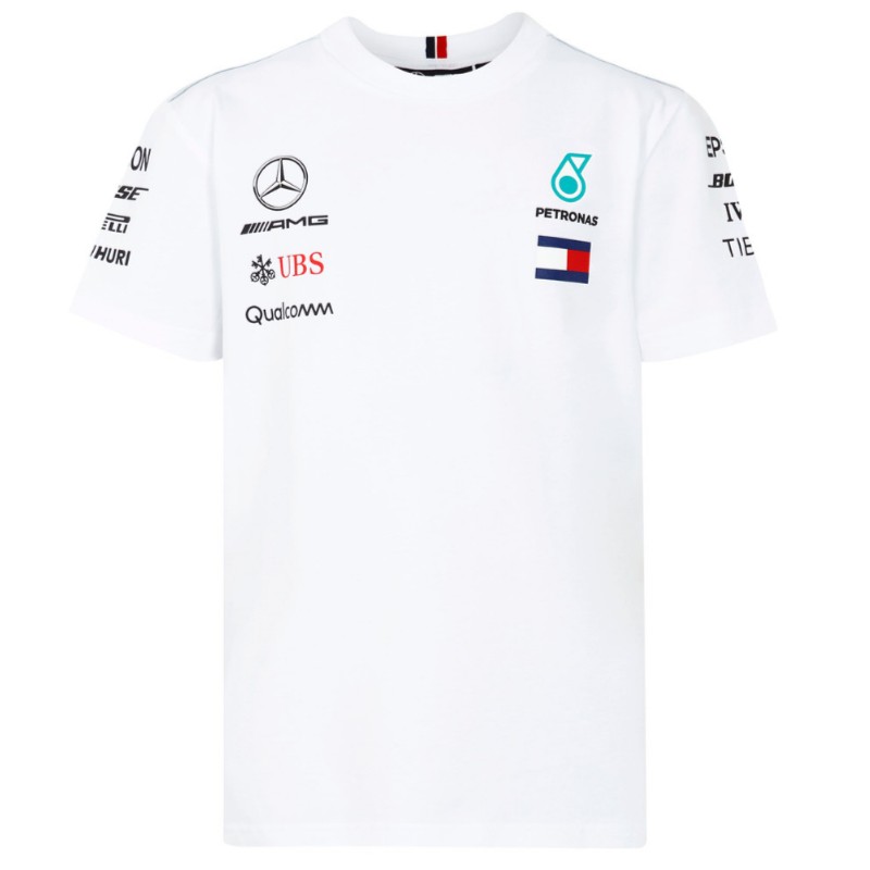F1 Mercedes-AMG team new racing suit short-sleeved T-shirt car golf kart fan work clothes white