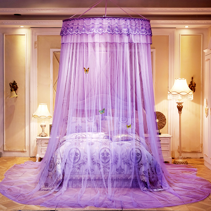 New dome ceiling mosquito net 1 5m double 1 8m household encryption 1 2m children's princess wind free installation net