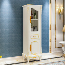 European bathroom toilet side cabinet solid wood wall wine cabinet side High Standing Cabinet narrow cabinet floor waterproof custom storage storage