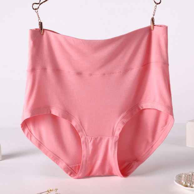 Quần lót cotton nữ cộng với phân bón XL chất béo cao eo cao thoáng khí Chất béo cotton mẹ tam giác đầu mỏng 200 kg quan lot dep