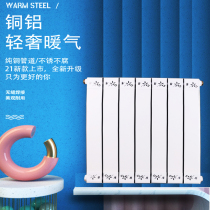 Copper and aluminum composite radiator die-cast aluminum household plumbing radiator pure color double channel wing wall-mounted furnace steel two columns