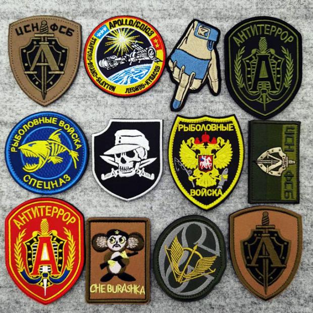 Russian Alpha FSB embroidery magic sticker arm badge BABA Chest Badge SSO Plume Sword Tactical Vest Sticker