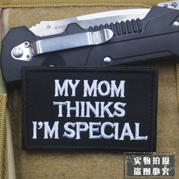 Tiếng anh armband thêu Velcro ba lô vá dán vá dán chương nhận dạng chương phụ kiện hỗ trợ tùy chỉnh miếng dán quần áo bị rách