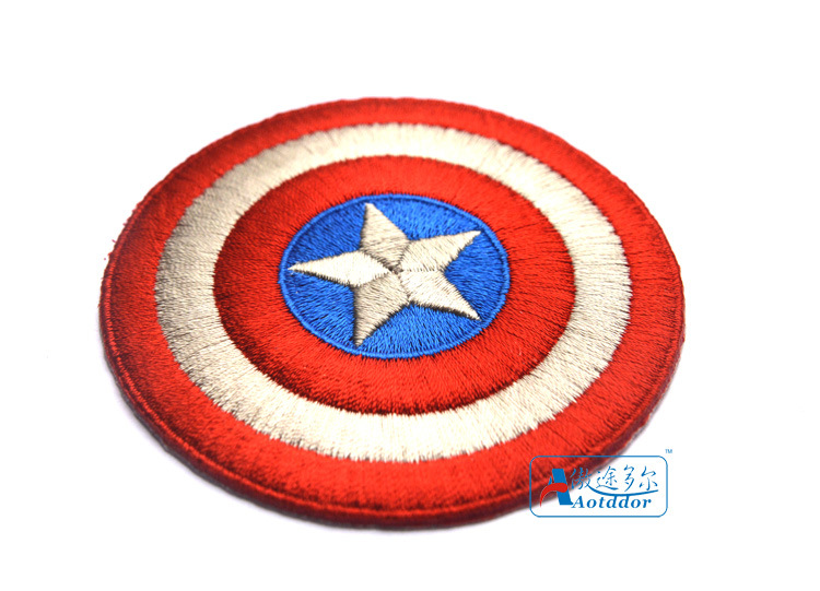 Vụ nổ Avengers 3D Thêu Màu Captain America Captain Armband Velcro Huy Hiệu Sticker 	miếng dán nhiệt quần áo lv	