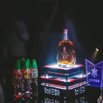 Acrylic Stainless Steel Laser Wine Seat Foreign Wine Shine Base Laser Base Champagne Luminous Wine Holder Wine Holder