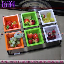 Bar KTV Stainless Steel Fruit Tray Rack Luminous Snack Dish Fruit Tray Base Subacrylic Fruit Dish Luxury Fruit Tray