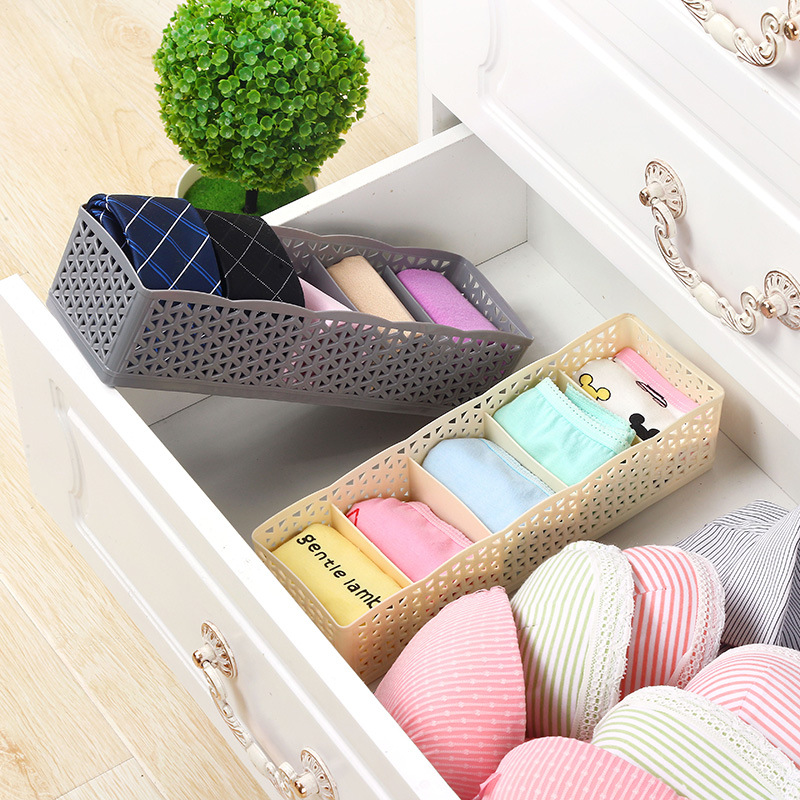 Drawer classification partition skeleton storage box sorting box panties socks dormitory free combination separation storage basket