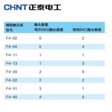 Zhengtai 22 Контактор CJX2 04 LC1 Вспомогательная группа контактов 13AX-3X Постоянно открывается 1 Нормальный закрытый модуль F4-11 02