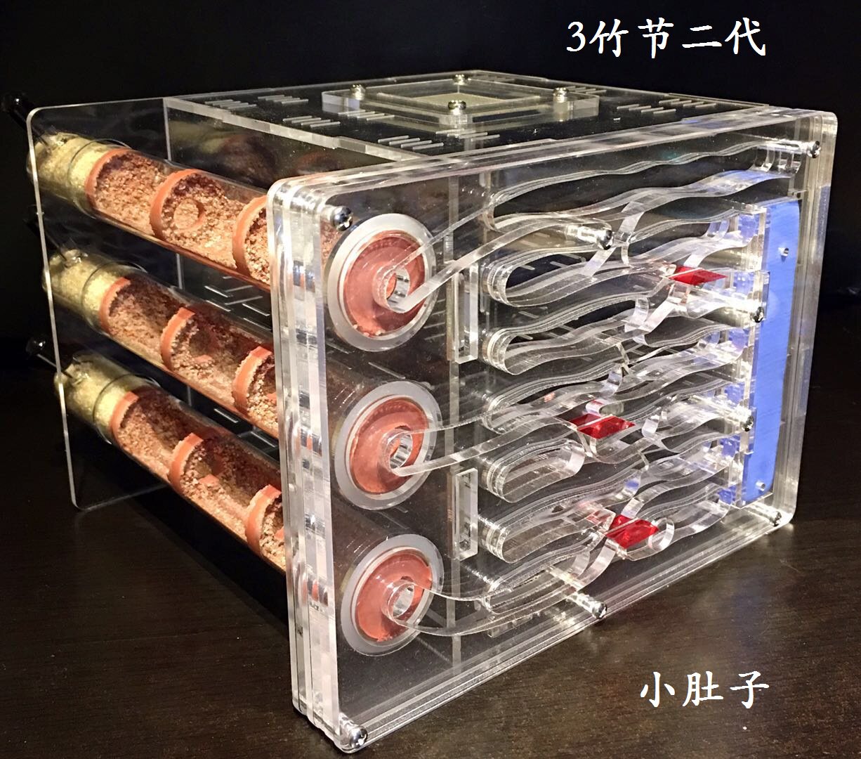 The floating snow-Ant-Ant three-bamboo festival second-generation nest double raw acrylic bamboo joint nest