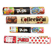 Japan imported snacks Meiji meiji colorful chocolate bean space Luo Strawberry milk chocolate tube