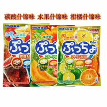 Snack Candy Youha UHA 3 Flavor Mixed Juice Carbonated Flavor Candy Sandwich Fudge 90g Chinese Version