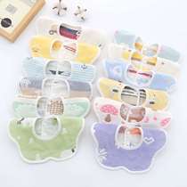 Gauze round bib a pack of four strips