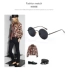 Trung Quốc mới rap hot dog Wu Yifan kính râm gọng tròn Phiên bản tiếng Hàn của kính râm retro thủy tinh phong cách Harajuku